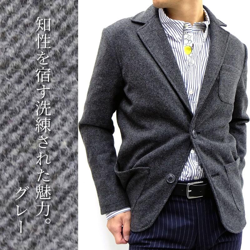 GISE ジセ ツイード テーラード ジャケット タイト メンズ 秋冬 : GISE