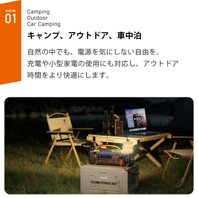 ポータブル電源+折りたたみ式ソーラーパネルセット AOY-320 300W 296Wh