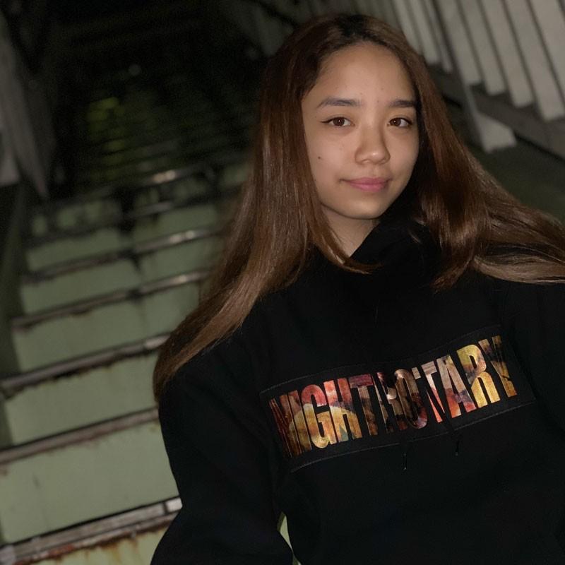 Night Rotary ナイトロータリー プリント フードパーカー S M L Xl メンズ レディース パーカー ブラック ホワイト Nightrotary 0002 Gise 通販 Yahoo ショッピング