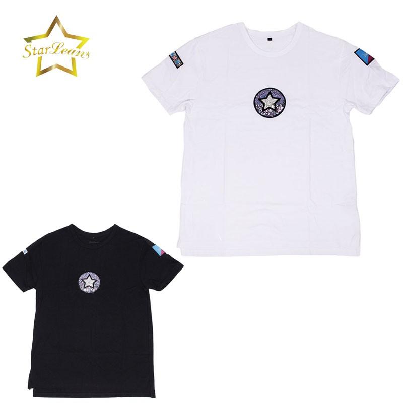 スターリアン Starlean ワッペン 半袖 Tシャツ 星 スター メンズ レディース 黒 白 Sltn 06 Gise 通販 Yahoo ショッピング