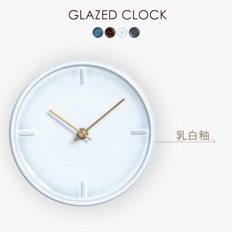 壁掛け時計 GLAZED CLOCK 陶器時計 フック付 Z-01 Z-02 Z-03 Z-04 美濃焼 SUGY 杉浦製陶｜gios-shop｜02