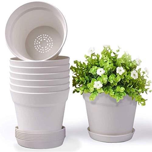 公式の店舗 for Pots HOMENOTE Plants Drai Multiple with Planters Plastic inch 7.5 Pcs 8 プランター