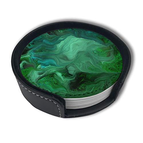 品質は非常に良い エメラルドグリーンスタイル ドリンクコースター 6枚セット カップ各種対応 ホルダー付き コースター Mail Sarwadadi Kawunganten Cilacapkab Go Id