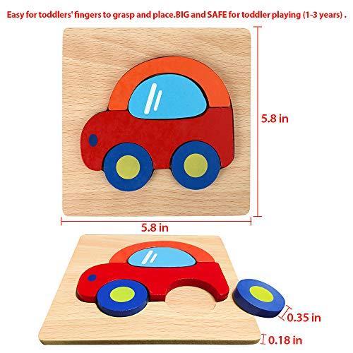 Mosthink 木製ジグソーパズル 幼児用 5個パック 車両パズル 1 2 3歳 男の子と女の子 明るい鮮やかな色 子供用教育玩具 巾着袋付き 車両 Ys Gip 通販 Yahoo ショッピング