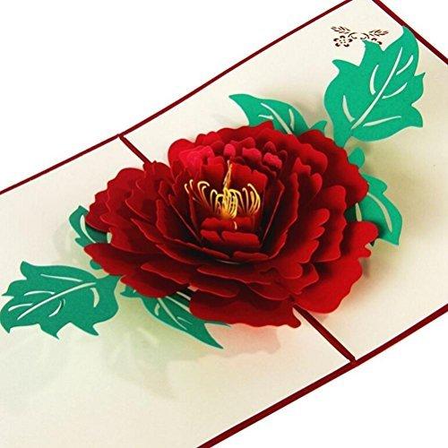 3d Floral Pop Upカードと封筒 Funny一意のポップアップグリーティングカード誕生日 母の日 年 記念日 バレンタイン 結婚式 卒 グリーティングカード Www Bollywoodpapa Com