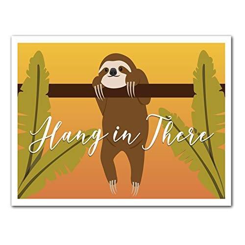 Hang In There モチベーションを高めるグリーティングカード ナマケモノ 内側は空白 カード24枚と封筒付き 5 5インチ X 4 25イン グリーティングカード Arrowspeedline Com Vn