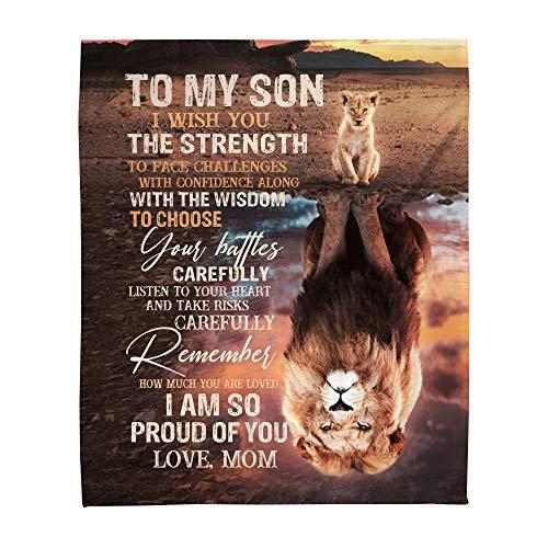 【18％OFF】 I'm Challenges Face to Strength The You Wish I Son to Mom Lion So of Proud 毛布、ブランケット