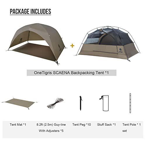 OneTigris SCAENA Backpacking Tent Lightweight Bushcraft Shelter 