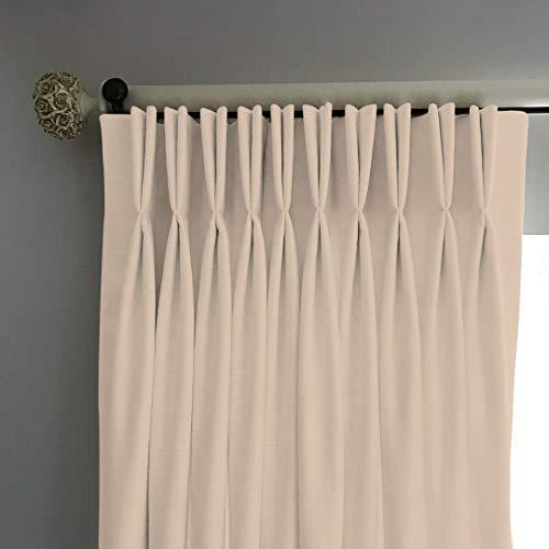 新着 Blackout Pleated Pinch Double HomeRun Curtains Pan Window Insulated Thermal ドレープカーテン