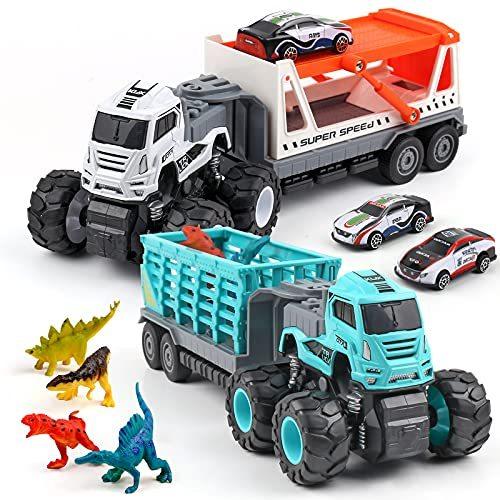 最高 トラックキャリアおもちゃセット 2歳 男の子 運搬車 トラック おもちゃ 恐竜のおもちゃ&車おもちゃ 1 3 4 5 6 7歳 幼児 男の子 女の子 その他おもちゃ