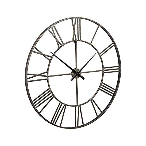 Ashley Paquita シグネチャーデザイン ヴィンテージ ローマ数字 シグネチャーデザイン ラウンド 壁掛け時計 壁掛け時計 36 アンティークグレー アンティークグレー Ys Ashley Gip Ys X 36インチ