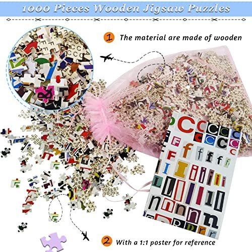 大人用ジグソーパズル 1000ピース 木製ジグソーパズル 難しい木製パズル 英語版 アルファベットシンボルパズル ホームインテリア Diy エンターテ Ys Gip 通販 Yahoo ショッピング