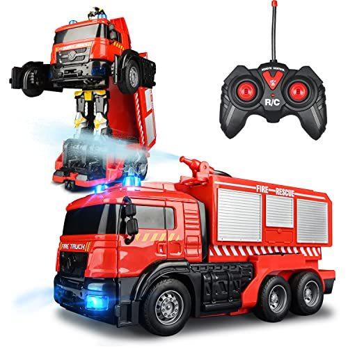 【メール便無料】 Deformation Truck Fire Robot RC Transform Aveloki Car R Lights LED with Toy その他おもちゃ