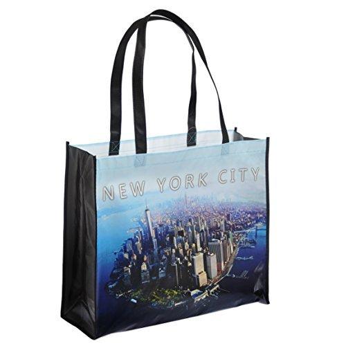 NYC Downtown Photo Reusable Shopping Tote Bag  New York Downtown by Univers