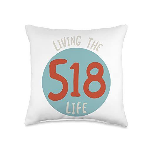 楽天市場 Whyitsme 品質検査済 Design Funny 518 Area Code NY Throw York New Pillow 16x16 Souvenir