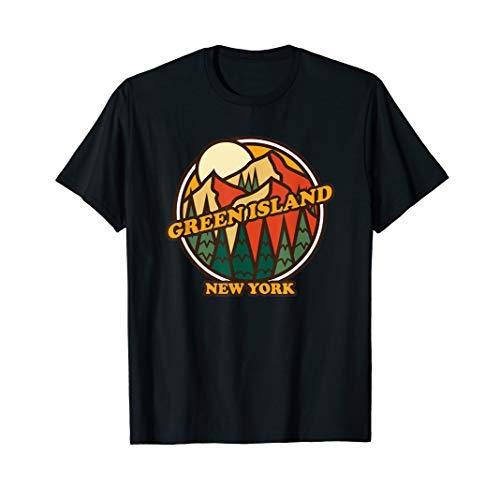 流行 大特価 Vintage Green Island New York Mountain Hiking Souvenir Print TShirt global-echo.ru global-echo.ru