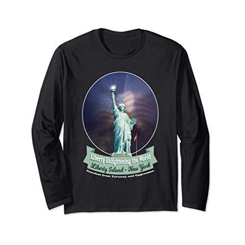 【別倉庫からの配送】 Statue TShir Sleeve Long Souvenir States United Freedom York New Liberty Of ニューヨーク