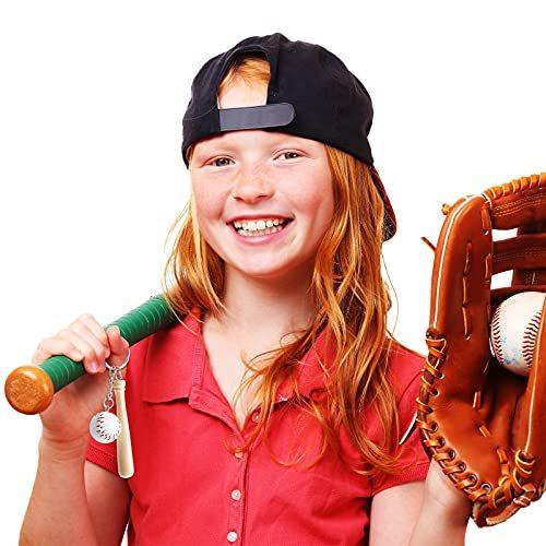 16ピース ミニ野球キーホルダー 木製バット付き スポーツテーマ パーティー チーム お土産 アスリート ご褒美 パーティーの記念品|gip729|05
