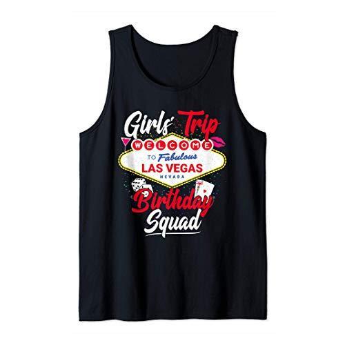Las Vegas Birthday Party  Girls Trip  Vegas Birthday Squad Tank Top