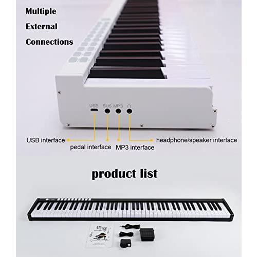 88Key Keyboard Piano Lighted Keys Portable Electronic Musical Instrument wi