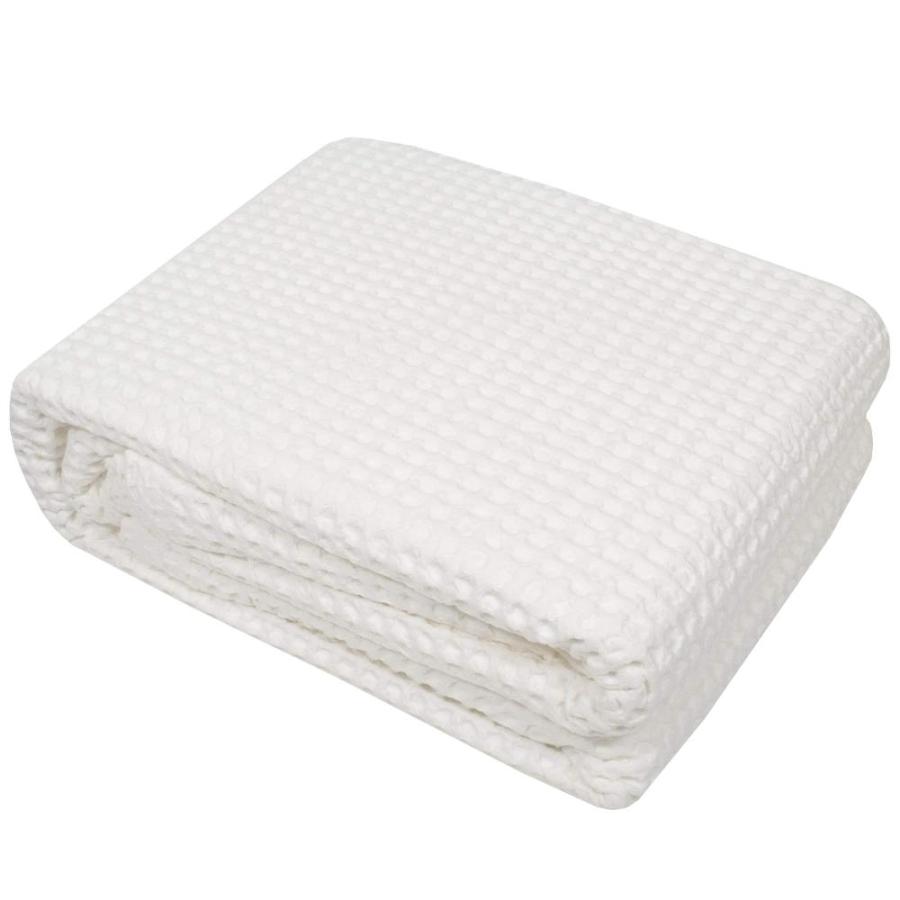 新品】【新品】100% Fine Cotton Blanket Luxurious Weave Stylish Design Soft And  Comfortabl 毛布、ブランケット