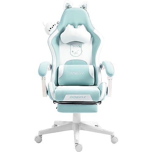 Dowinx ゲーミングチェア 水色 白 可愛い かわいい Amazon.co.jp: Dowinx ゲーミングチェア 水色 白 可愛い