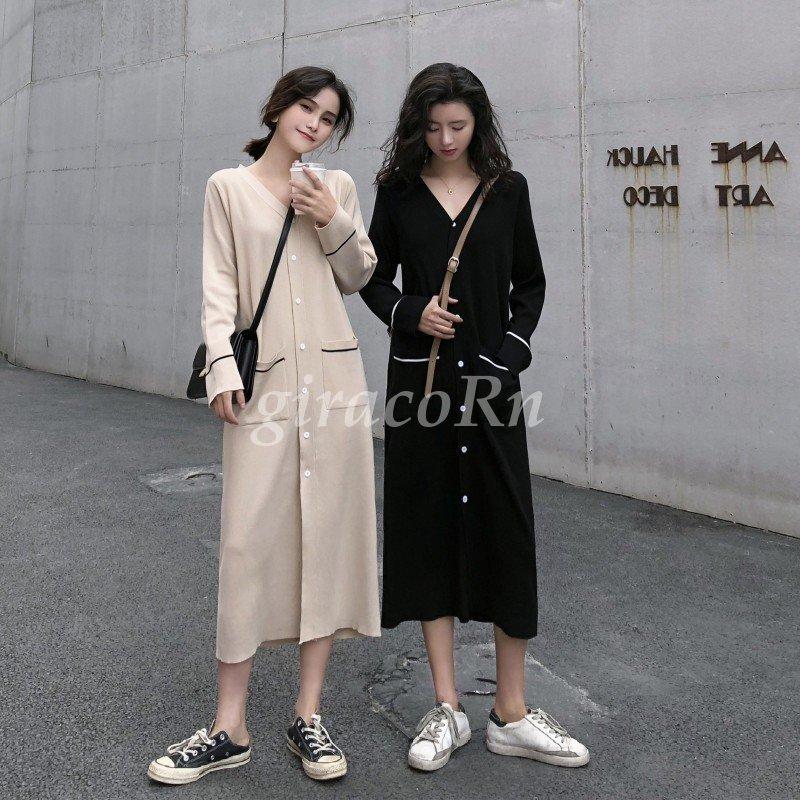 トップス カーディガン ボレロ ゆったり 羽織やすい 無地 ミディアム丈メリヤス ニット カジュアル アウター ワンピース暖かい かわいい