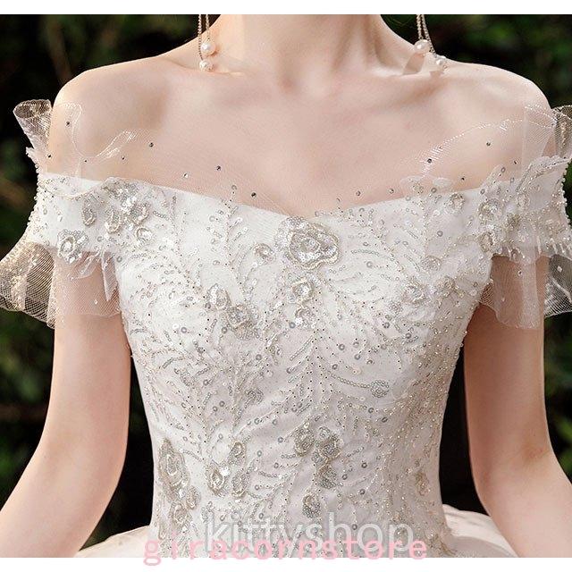 超歓迎された 白 結婚式ドレス Aライン ロング ブライダルドレス ウェディング オフショルダー ホワイトドレス 袖あり ウェディングドレス 披露宴 挙式 二次会ドレス Aライン サイズ Xl Bozellivacinas Com Br