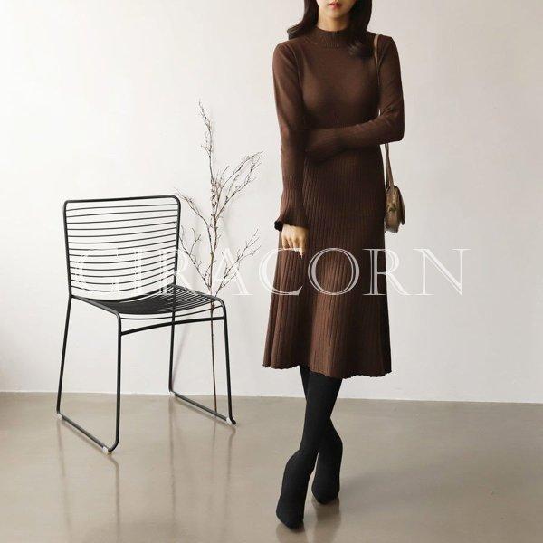 激安購入オンライン ワンピースニットフリル袖レディース全2色韓国秋冬30代40代50代50 Offセールオープン 最安値販売 Www Superavila Com