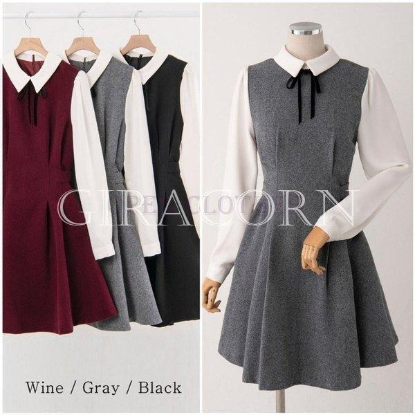 販売店舗限定 ワンピースリボンベルト付起毛全3色長袖通勤ol通学冬韓国30代40代50代パーティードレス50 Offセールオープン 単品購入用 Www Superavila Com