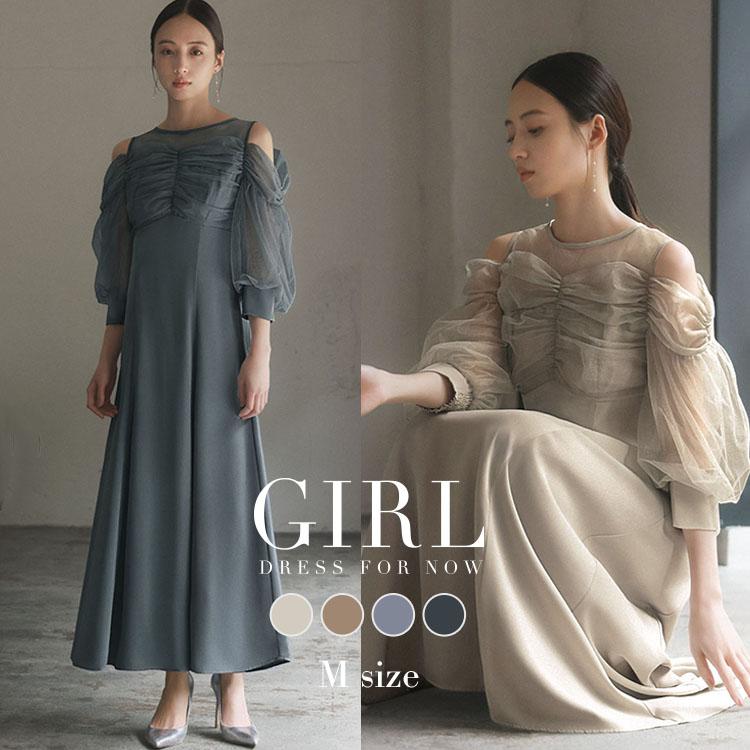 パーティードレス 結婚式 ワンピース ドレス 袖あり 大きいサイズ