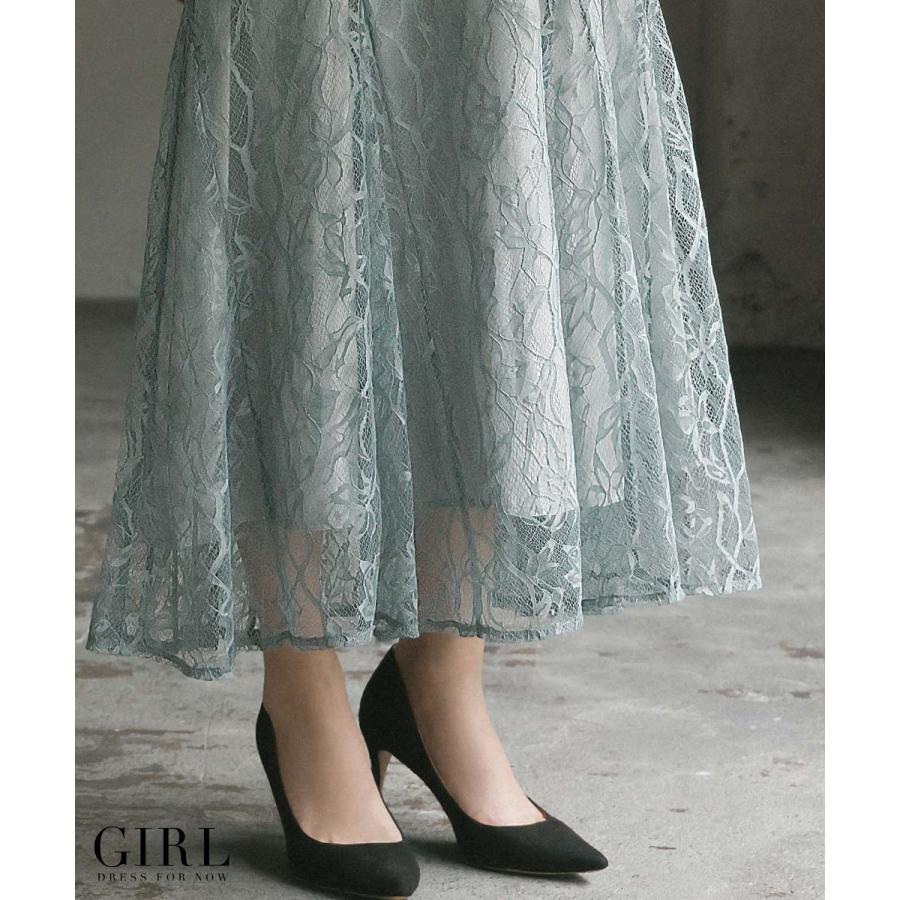 パーティードレス 結婚式 ワンピース ドレス 袖あり 大きいサイズ