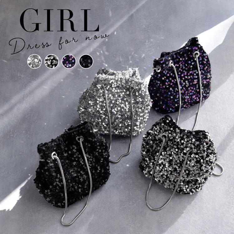 GIRL DRESS FOR NOW パーティーバッグ ショルダー 結婚式 黒 