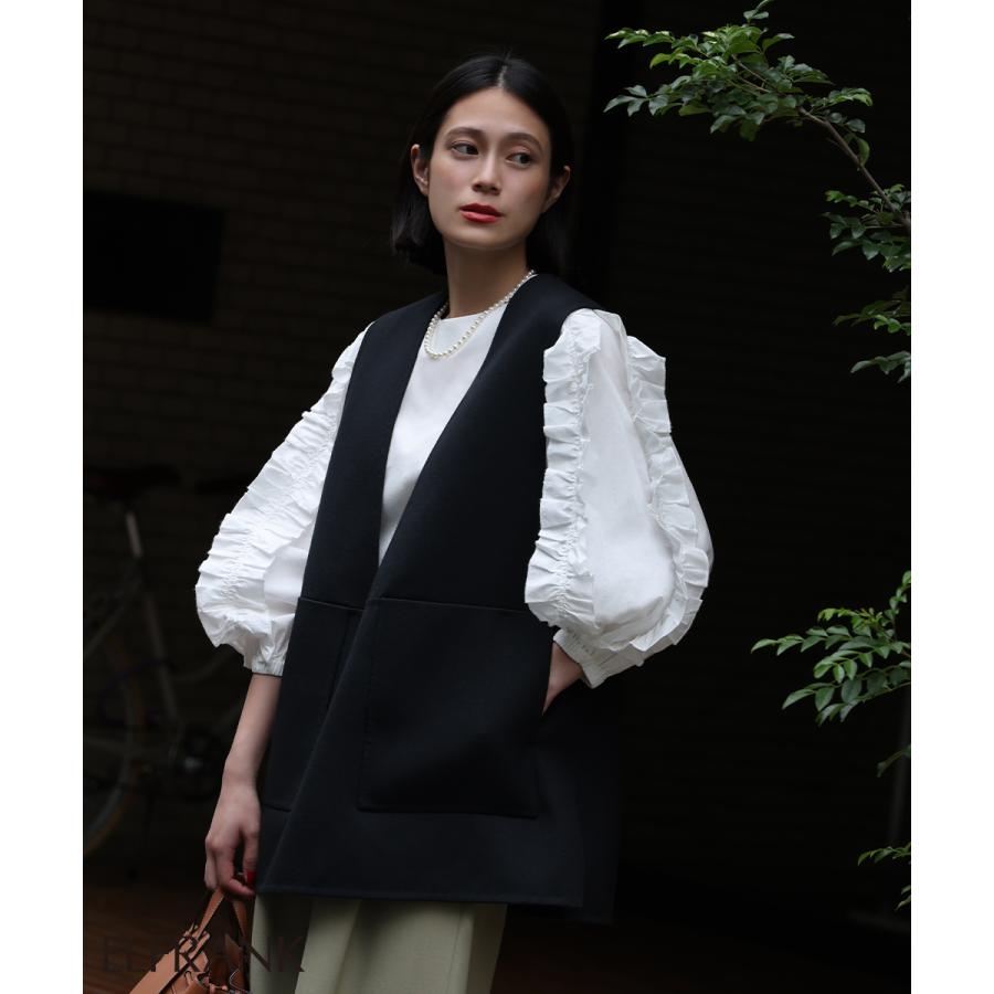 シャツ/ブラウス(長袖/七分) MEDI RELAXING ELEGANT BLOUSE シャツ ブラウス 春夏 秋 シフォン 七分袖 レディース バルーン 長袖