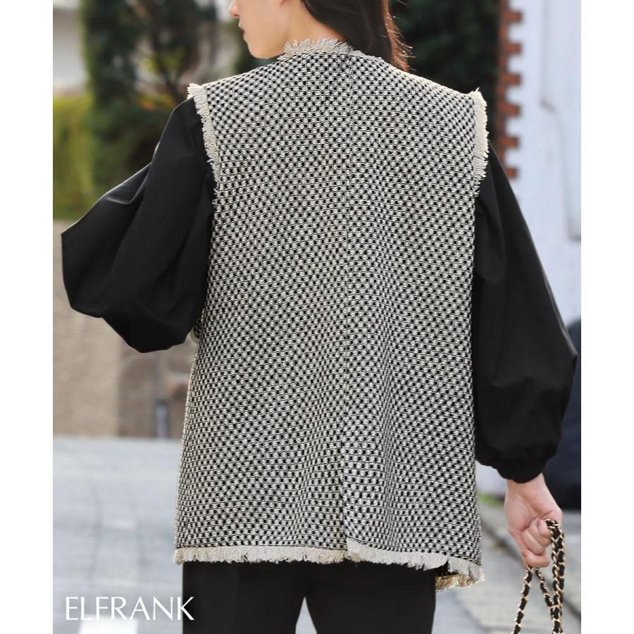 GIRL DRESS FOR NOW ベスト レディース おしゃれ 秋冬 ツイード GIRL DRESS FOR NOW ベスト レディース おしゃれ 秋冬 ツイード