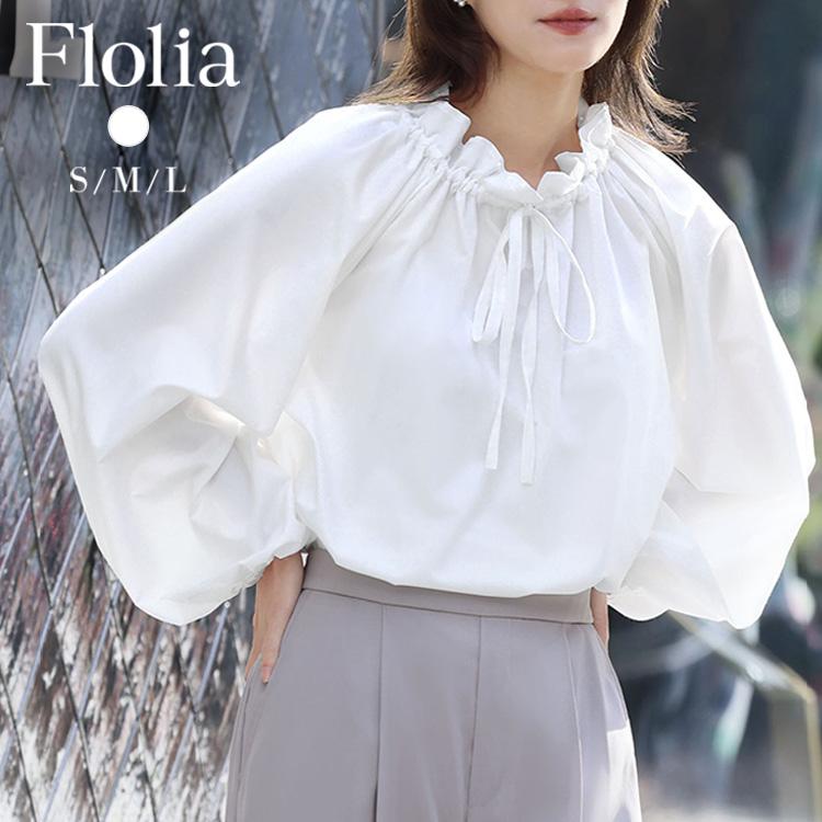 ブラウス レディース オフィス 長袖 シワになりにくい リボン