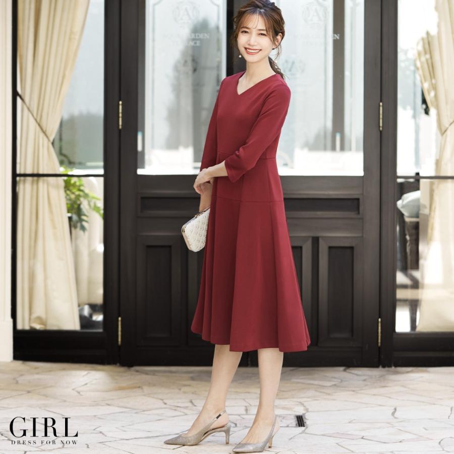 結婚式 ワンピース パーティードレス 袖あり 大きいサイズ ネイビー 紺 膝丈 ドレス ゆったり 小さいサイズ 30代 40代 長袖 お呼ばれ 他と被らない 代 50代 最大71 Offクーポン