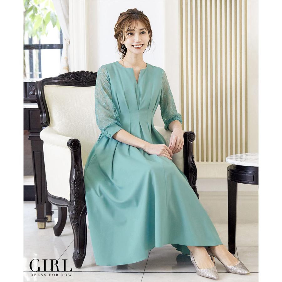 パーティードレス 結婚式 服装 ドレス ワンピース 大きいサイズ 50代 40代 30代 代 ロング お呼ばれ 二次会 披露宴 袖あり フォーマルドレス ミモレ丈 レース Fu 577 パーティードレス通販girl 通販 Yahoo ショッピング