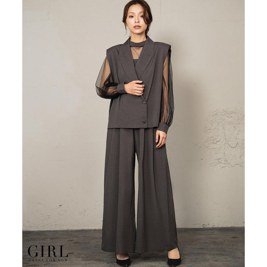 GIRL DRESS FOR NOW パーティードレス 結婚式 パンツドレス ドレス 袖