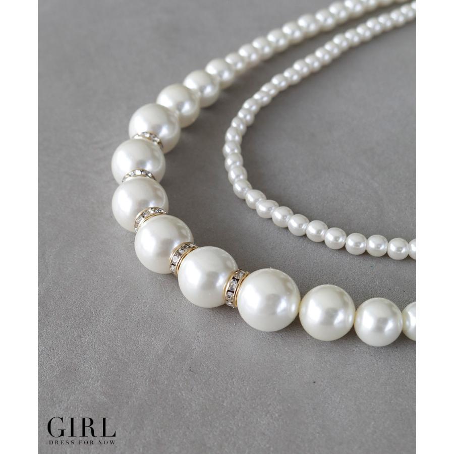 ネックレス パール パールネックレス 結婚式 リボン パーティー 冠婚葬祭 フォーマル アクセサリー レディース ゴールド シルバー N K 798 パーティードレス通販girl 通販 Yahoo ショッピング