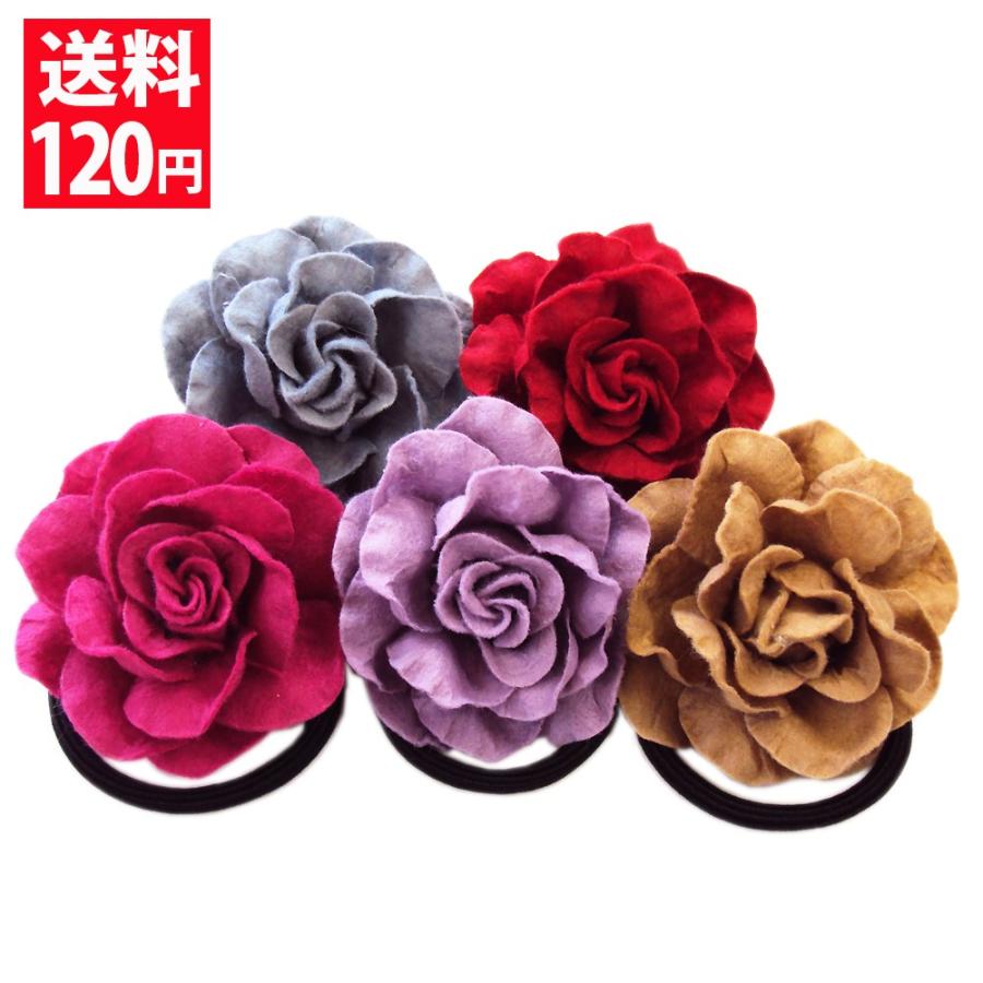 フェルト ローズ ヘアポニー ヘアゴム 100円セール P 245 コサージュ専門店 Girlish 通販 Yahoo ショッピング
