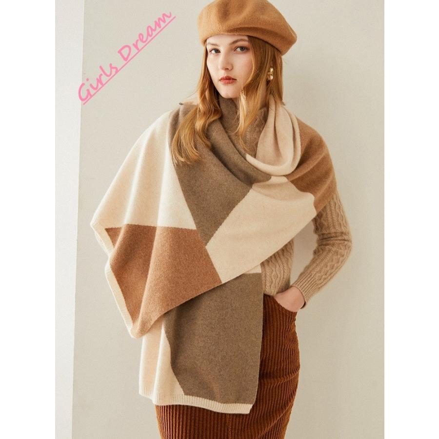幾何学模様 カシミアシルク大判ストール シルクカシミヤ大判ストール – RUKA