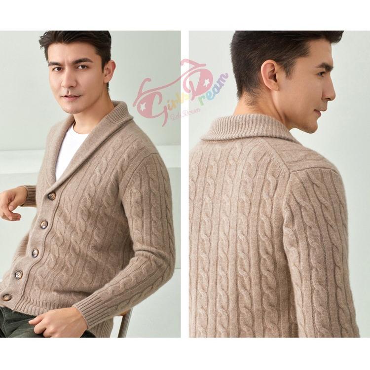 カシミヤ100%　カシミア　カシミヤ　カシミヤセーター　内モンゴル産　ニットセーター　トップス　カーディガン　長袖　Vネック　楽ちん　ハイデザイン_3