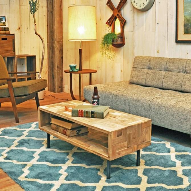 コーヒーテーブル 木製 無垢 高さ40cm ローテーブル ACME Furniture アクメファニチャー TROY コーヒーテーブル :GA