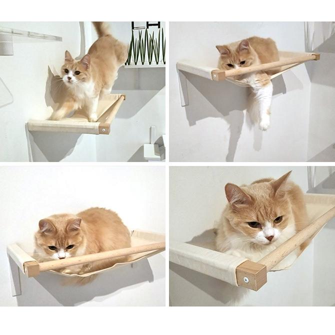 猫 賃貸 小さい穴 キャットステップ ステップ キャットタワー ハンモック キャットステップ animacolle アニマコレ Catroad+ キャットハンモックの画像