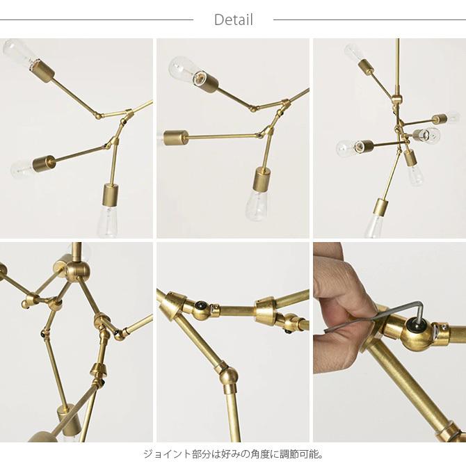 ペンダントランプ おしゃれ 6灯 ACME Furniture アクメファニチャー SOLID BRASS LAMP 6ARM｜girlyapartment｜03