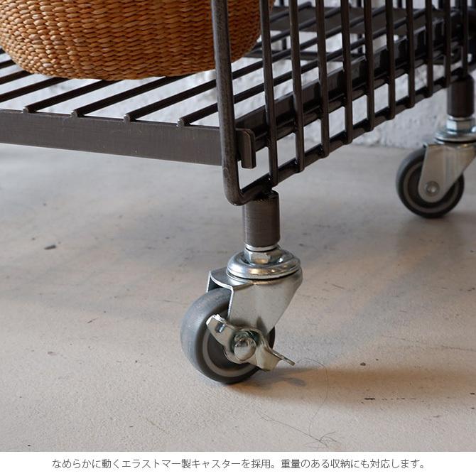 ワゴン キャスター アイアン 収納 おしゃれ COLLEND コレンド ワイヤーワゴン （レギュラー・シングル） |  | 03