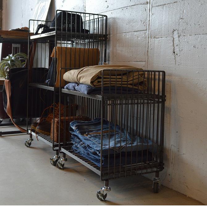 ワゴン キャスター アイアン 収納 おしゃれ COLLEND コレンド ワイヤーワゴン （レギュラー・シングル） |  | 08