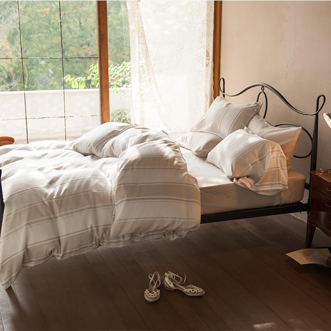 掛け布団カバー シングル 綿100 ストライプ おしゃれ Fab the Home