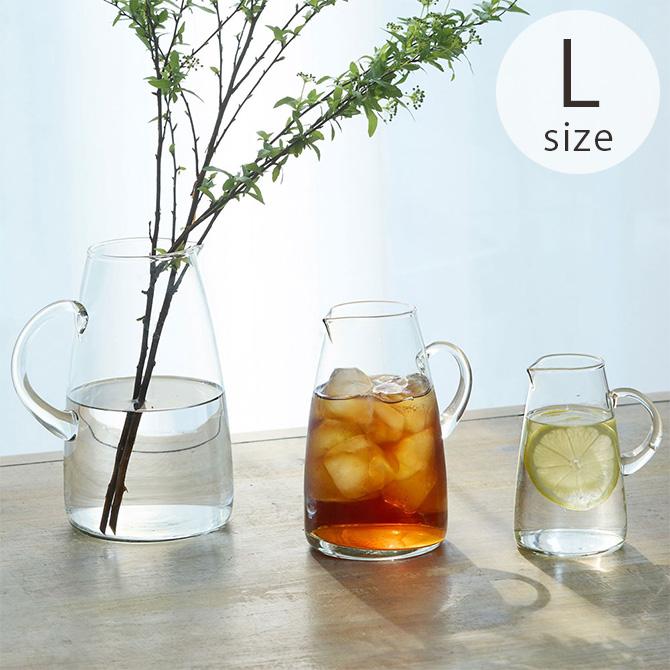 カラフェ 水差し フラワーベース 花瓶 ガラス shesay シセイ 取っ手